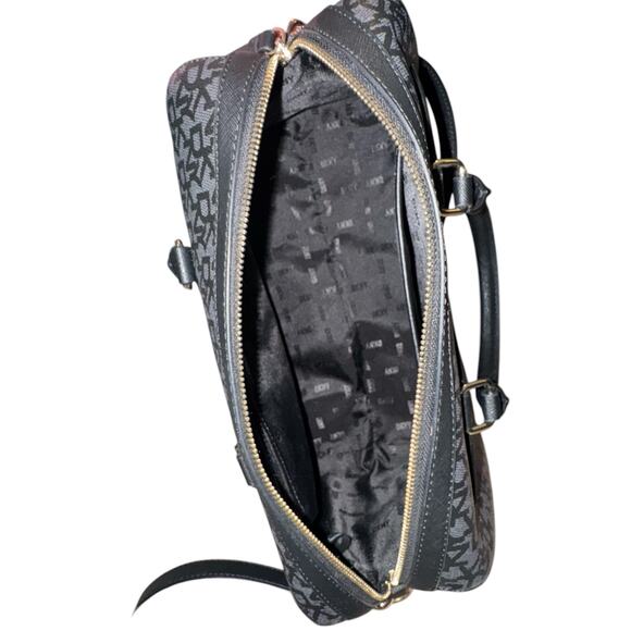 DKNY Original Black Mono Doctor’s Bag with Crossbody Strap – Never Used - Picture 5 of 9